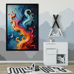 Flowing Rainbow Abstract - Cole Williams - NicheCanvas