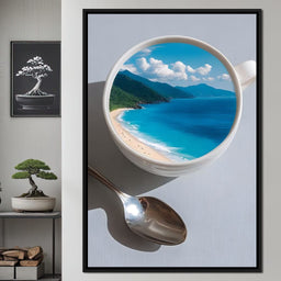 Paradise Brewed on Tabletop - NicheCanvas