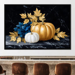 Golden Harvest Marble Elegance - NicheCanvas