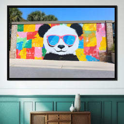 Street Art -  Panda Shades - NicheCanvas