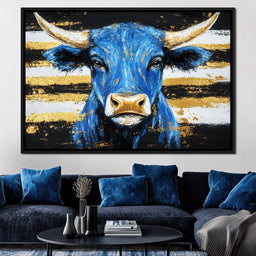 Bull Cobalt Resilience - Alicia Smith - NicheCanvas
