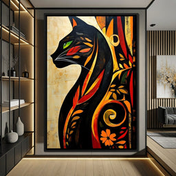 Feline Symphony Shadows - NicheCanvas