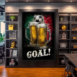 Italian Football Beer Goal - NicheCanvas