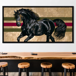 Golden Galloping Stallion - NicheCanvas