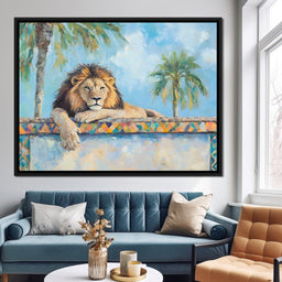 Majestic Lion Palm Retreat - NicheCanvas