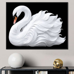 The Alabaster Swan Unfurled - TooplesArt - NicheCanvas