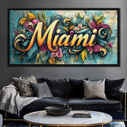 Miami Floral Wonder - NicheCanvas