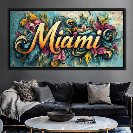Miami Floral Wonder Canvas Print