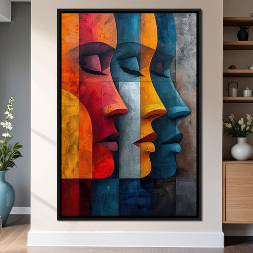 Chromatic Contours Converge Canvas Print