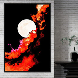 Firestorm Under the Moon - TooplesArt - NicheCanvas