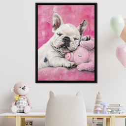 Slumbering Frenchie Dreams - NicheCanvas