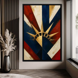Gilded Freedom Radiating Light - NicheCanvas