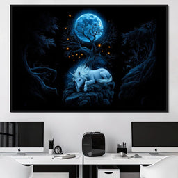 Moonlit Unicorn’s Sanctuary - TooplesArt - NicheCanvas