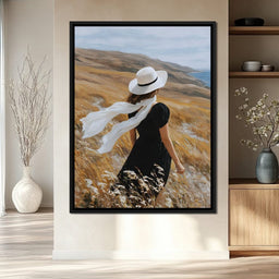 Wind Swept Hillside Muse - NicheCanvas