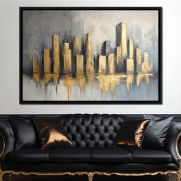 Golden Skyline - NicheCanvas
