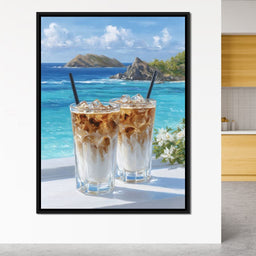 Coastal Iced Coffee Daydream - NicheCanvas