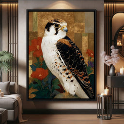 Golden Peregrine Elegance - NicheCanvas