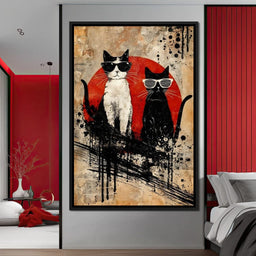 Streetwise Cats With Shades - NicheCanvas