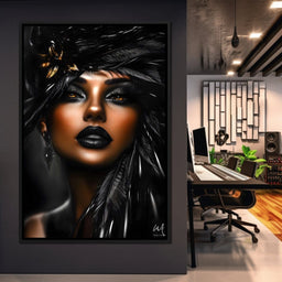 Golden Elegance in Shadows - NicheCanvas