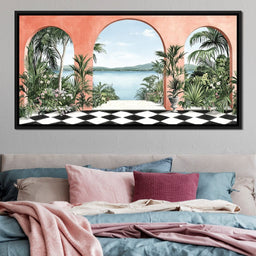 Mediterranean Tropical Vista - NicheCanvas