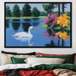 Swan Lake Reflections - NicheCanvas