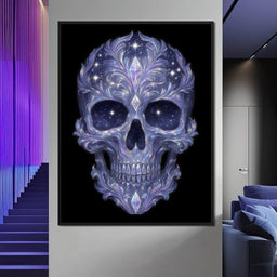 Galactic Crystal Skull Nebula - NicheCanvas