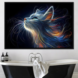 Celestial Feline Illuminations - NicheCanvas