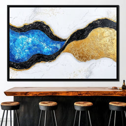 Radiant Rift of Golden Waves - NicheCanvas