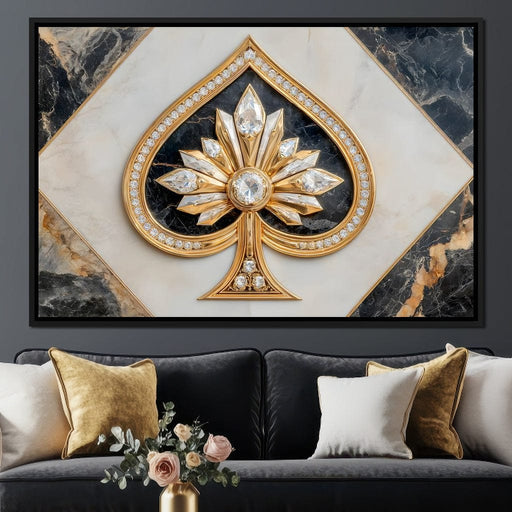 Golden Ace Diamond Blossom Canvas Print