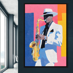 Vibrant Jazz Sax Soloist Style - NicheCanvas