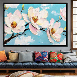 Magnolia Blossom Skyward - NicheCanvas