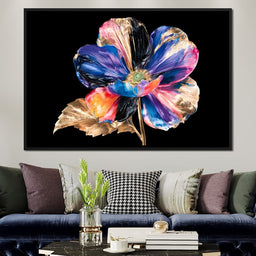 Gilded Petals Reveal Dark Radiance - NicheCanvas