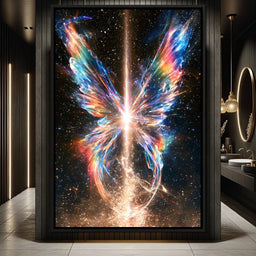 Radiant Genesis of Cosmic Wings - NicheCanvas