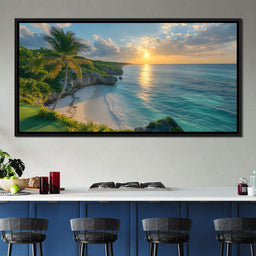 Sunlit Shores of Tranquility - NicheCanvas