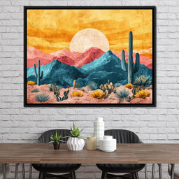 Desert Sunrise Majesty Landscape - NicheCanvas