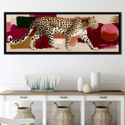 Leopard Stride Sunset Blocks - NicheCanvas