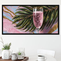 Pink Champagne Palm Luxe - NicheCanvas