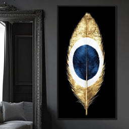 Golden Feather Midnight Eye - NicheCanvas