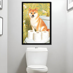 Shiba Guarding Bathroom Rolls - NicheCanvas