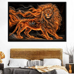 The Ember Mane Lion - TooplesArt - NicheCanvas