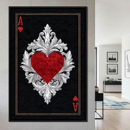 Regal Heart Ace Emblem - NicheCanvas