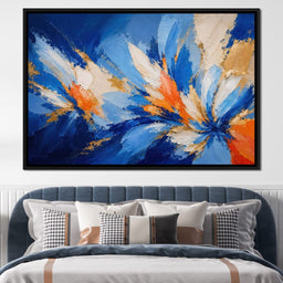 Cobalt Flowerstorm - TooplesArt - NicheCanvas