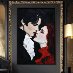 Nocturnal Lovers Vampire Kiss - NicheCanvas