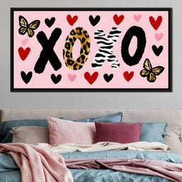 Wild Love XOXO Hearts Safari Style - NicheCanvas