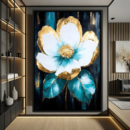 Golden Bloom Elegance - NicheCanvas