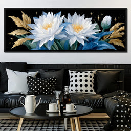 Celestial White Lotus Bloom - NicheCanvas