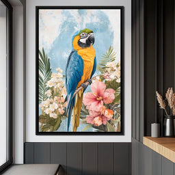 Radiant Parrot Blooms - NicheCanvas