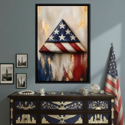 Folded Honor Beneath Gold Leaf - NicheCanvas