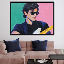 Retro Cool Guitar Sunglass Hero - NicheCanvas