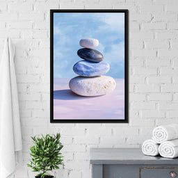 Coastal Stone Balance Zen - NicheCanvas